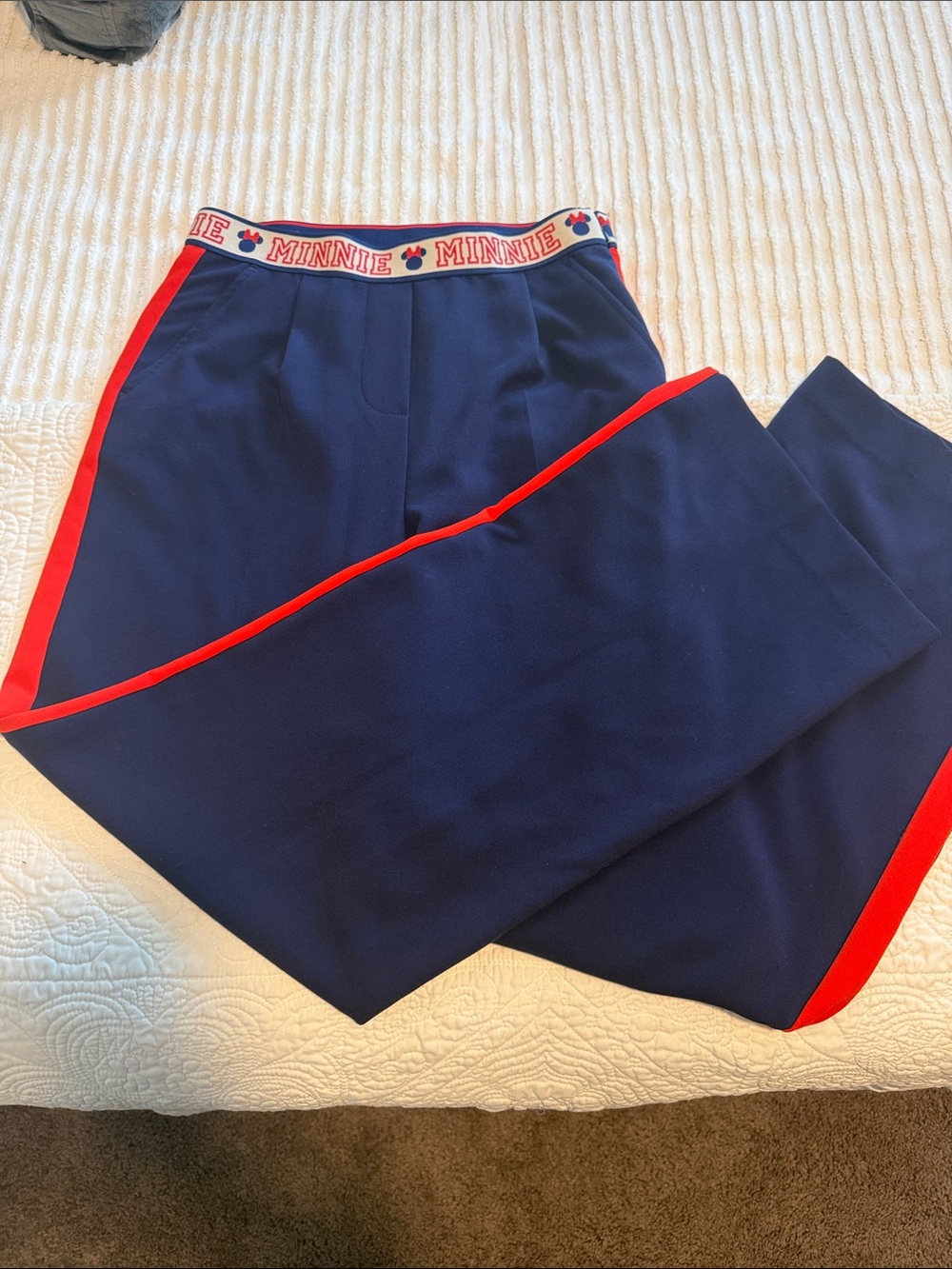 Macy’s x Disney Navy Blue Dress Pants with Red Trim